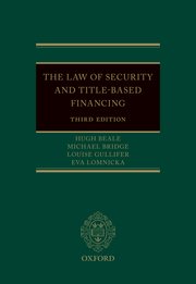 Cover for 

The Law of Security and Title-Based Financing






