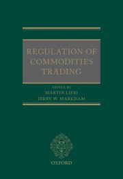 Cover for 

Regulation of Commodities Trading






