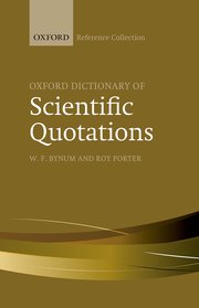 Cover for 

Oxford Dictionary of Scientific Quotations






