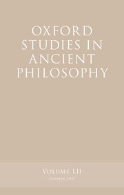 Cover for 

Oxford Studies in Ancient Philosophy, Volume 52






