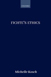 Cover for 

Fichtes Ethics






