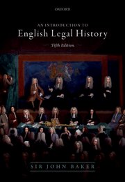 Cover for 

Introduction to English Legal History







