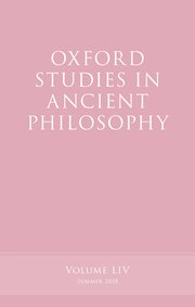 Cover for 

Oxford Studies in Ancient Philosophy, Volume 54






