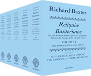 Cover for 

Richard Baxter: Reliquiæ Baxterianæ






