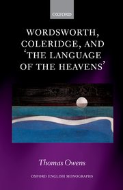 Cover for 

Wordsworth, Coleridge, and the language of the heavens






