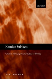 Cover for 

Kantian Subjects






