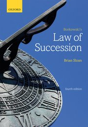 Cover for 

Borkowskis Law of Succession






