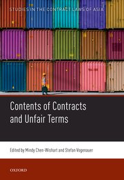 Cover for 

Contents of Contracts and Unfair Terms






