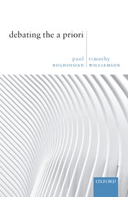 Cover for 

Debating the A Priori






