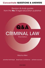 Cover for 

Concentrate Questions and Answers Criminal Law






