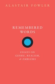 Cover for 

Remembered Words






