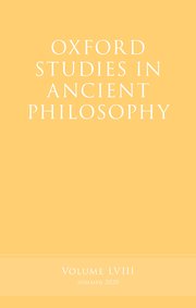 Cover for 

Oxford Studies in Ancient Philosophy, Volume 58






