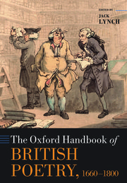 Cover for 

The Oxford Handbook of British Poetry, 1660-1800






