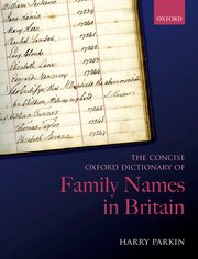 Cover for 

The Concise Oxford Dictionary of Family Names in Britain






