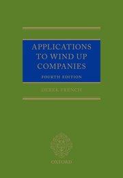 Cover for 

Applications to Wind up Companies






