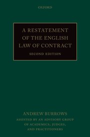 Cover for 

A Restatement of the English Law of Contract






