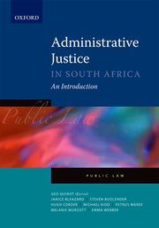 Cover for 

Administrative Justice in South Africa






