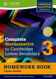 Cover for 

Complete Mathematics for Cambridge Secondary 1 Homework Book 3 (Pack of 15)






