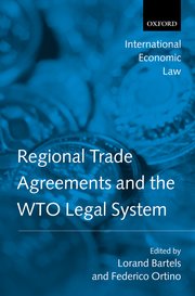 Cover for 

Regional Trade Agreements and the WTO Legal System






