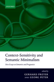 Cover for 

Context-Sensitivity and Semantic Minimalism






