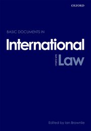 Cover for 

Basic Documents in International Law






