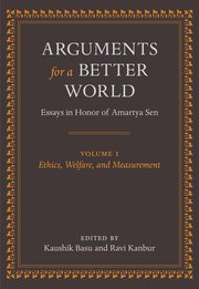 Cover for 

Arguments for a Better World: Essays in Honor of Amartya Sen






