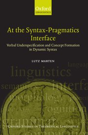 Cover for 

At the Syntax-Pragmatics Interface






