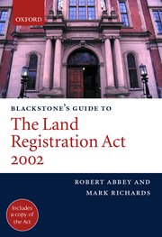 Cover for 

Blackstones Guide to the Land Registration Act 2002






