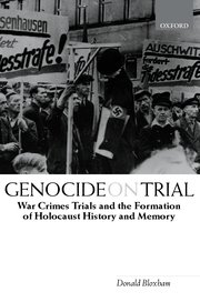 Cover for 

Genocide on Trial






