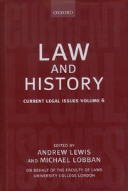 Cover for 

Law and History






