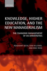 Cover for 

Knowledge, Higher Education, and the New Managerialism






