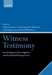 Cover for 

Witness Testimony






