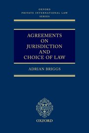 Cover for 

Agreements on Jurisdiction and Choice of Law







