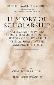 Cover for 

History of Scholarship






