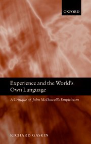 Cover for 

Experience and the Worlds Own Language






