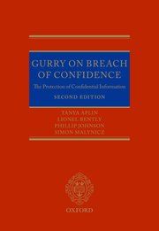 Cover for 

Gurry on Breach of Confidence






