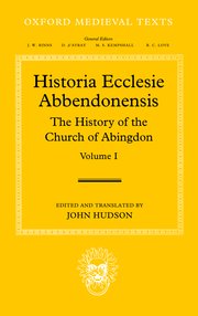 Cover for 

Historia Ecclesie Abbendonensis







