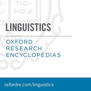 Cover for 

Oxford Research Encyclopedias: Linguistics







