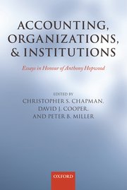 Cover for 

Accounting, Organizations, and Institutions






