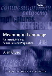 Cover for 

Meaning in Language






