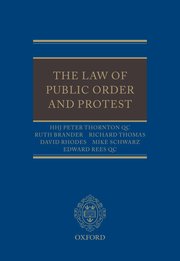 Cover for 

The Law of Public Order and Protest






