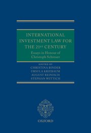 Cover for 

International Investment Law for the 21st Century






