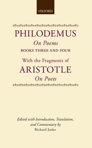 Cover for 

Philodemus On Poems Books 3-4






