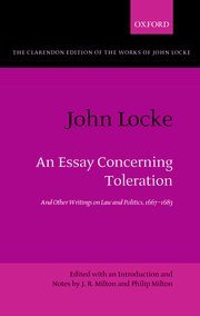 Cover for 

John Locke: An Essay concerning Toleration






