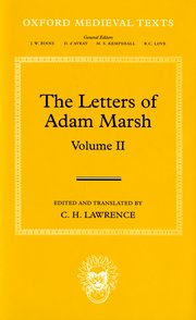 Cover for 

The Letters of Adam Marsh






