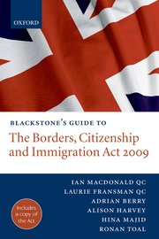Cover for 

Blackstones Guide to the Borders, Citizenship and Immigration Act 2009






