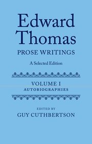 Cover for 

Edward Thomas: Prose Writings: A Selected Edition






