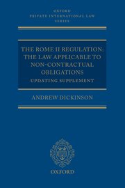 Cover for 

The Rome II Regulation






