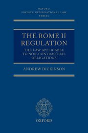 Cover for 

The Rome II Regulation






