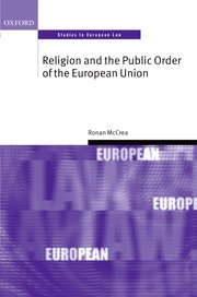 Cover for 

Religion and the Public Order of the European Union






